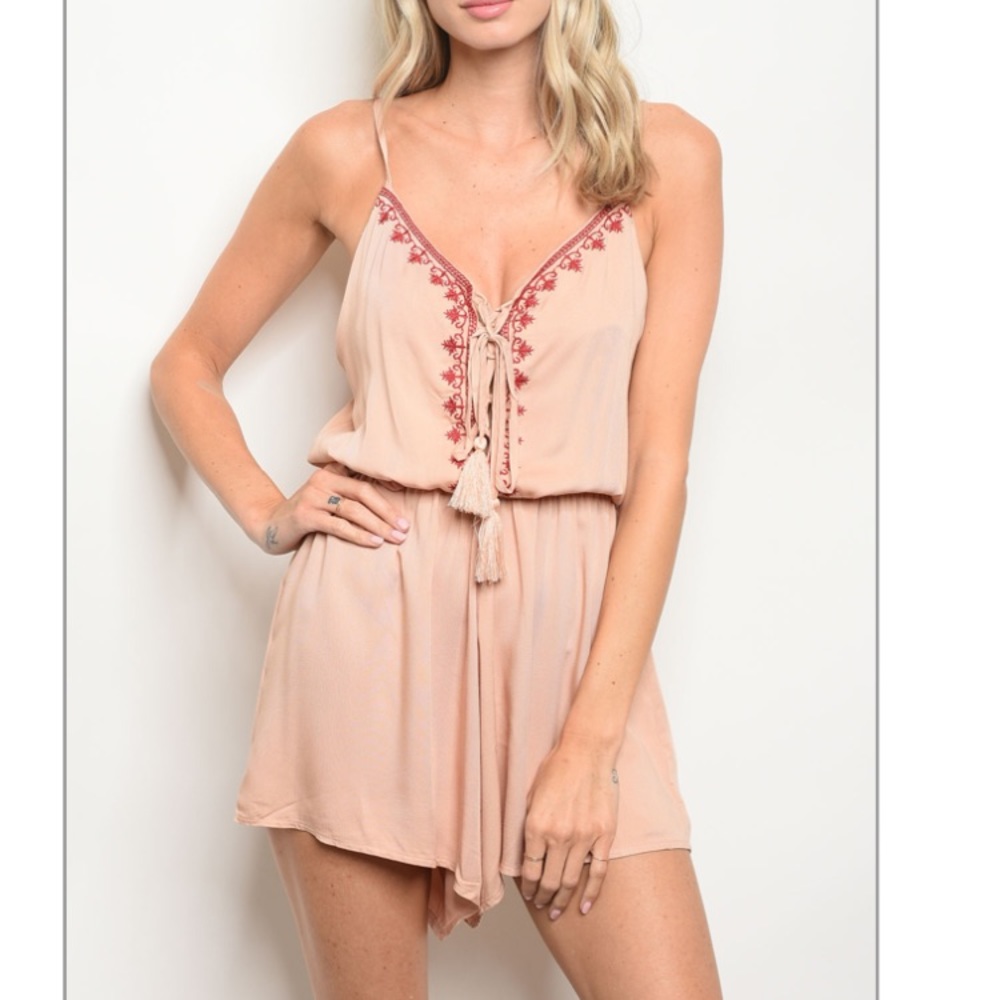 Sale! 2 Left! Host Pick! USA made! Romper in Nude